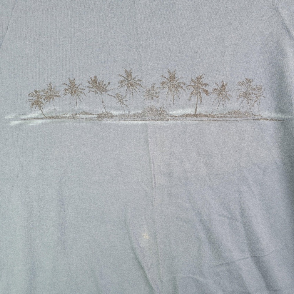 Newport Blue Shirt Mens XL Blue Palm Trees Beach Graphic T-Shirt Tee Casual - Picture 2 of 9